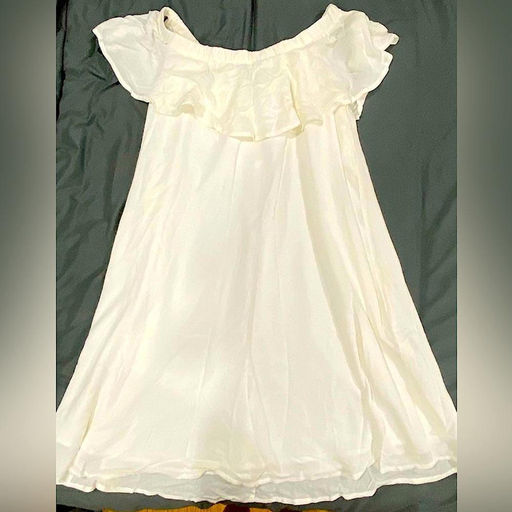 White Off The Shoulder Dress